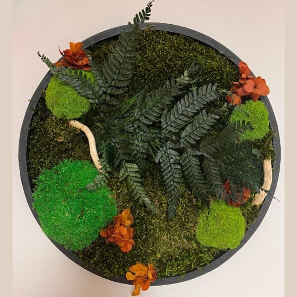 Tableau végétal Minato avec de l'hortensia couleur de l'automne